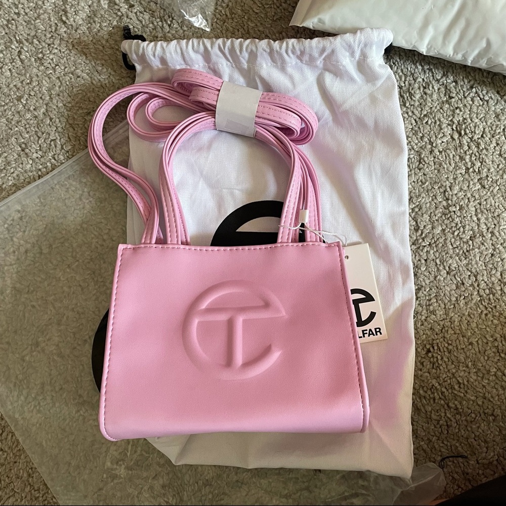 Telfar bubblegum pink small purse